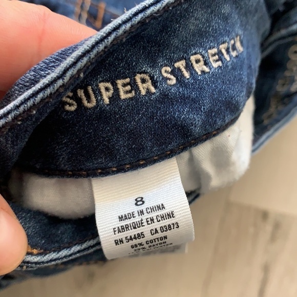 American Eagle Distressed super stretch‎ Shorts Size 8 festive bohemian summer - Picture 7 of 12